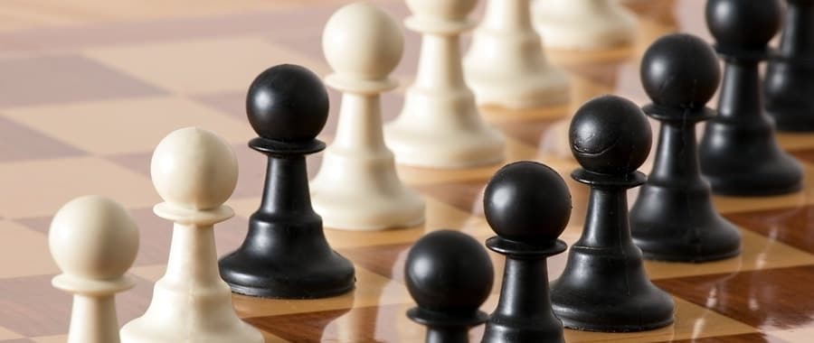 Chess pieces on board